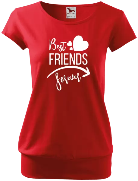 Dámské tričko Best friends forever srdce #1