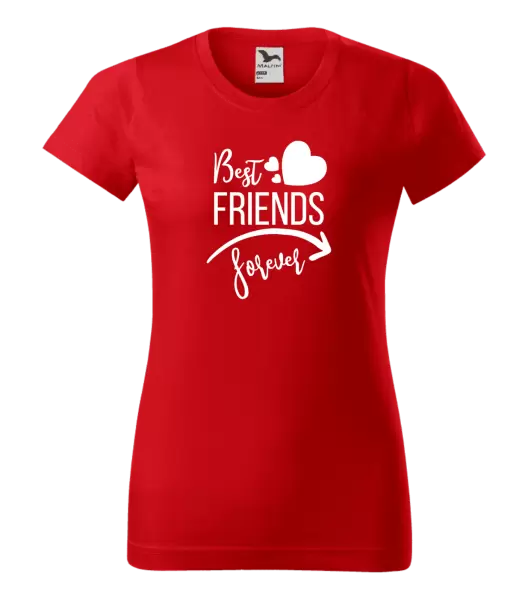 Dámské tričko Best friends forever srdce #1