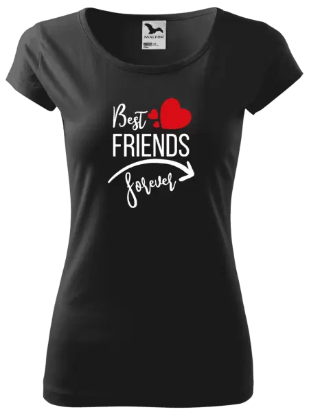 Dámské tričko Best friends forever srdce #1