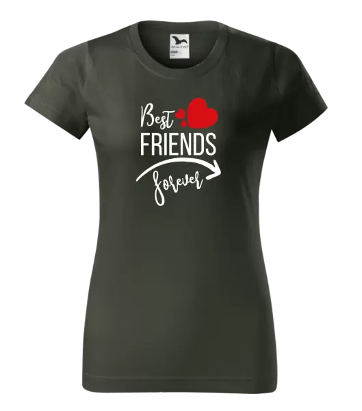 Dámské tričko Best friends forever srdce #1