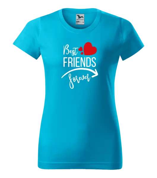 Dámské tričko Best friends forever srdce #1