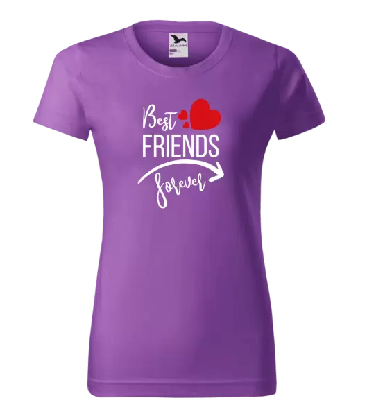 Dámské tričko Best friends forever srdce #1