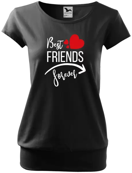 Dámské tričko Best friends forever srdce #1