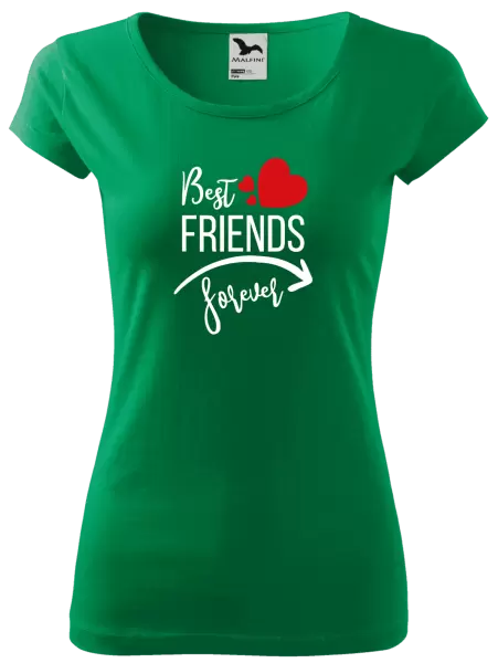 Dámske tričko Best friends forever srdce #1