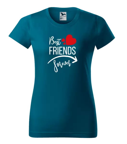 Dámské tričko Best friends forever srdce #1