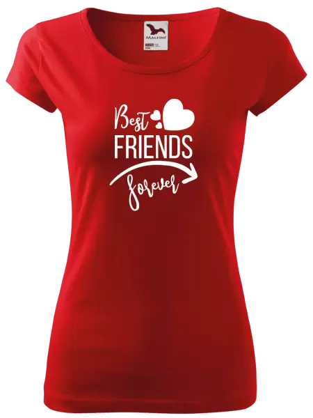 Dámské tričko Best friends forever srdce #1