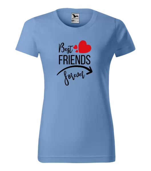 Dámské tričko Best friends forever srdce #1