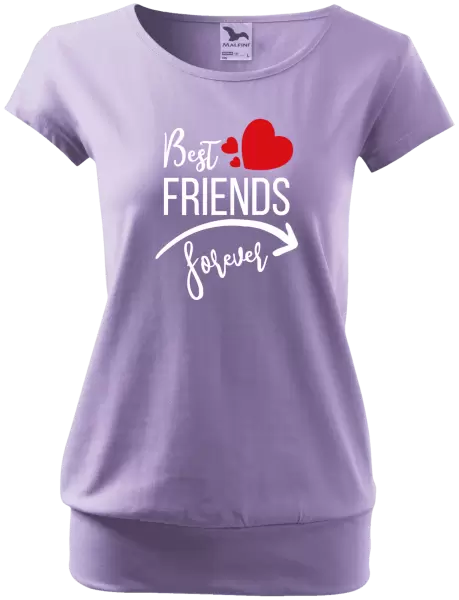 Dámské tričko Best friends forever srdce #1