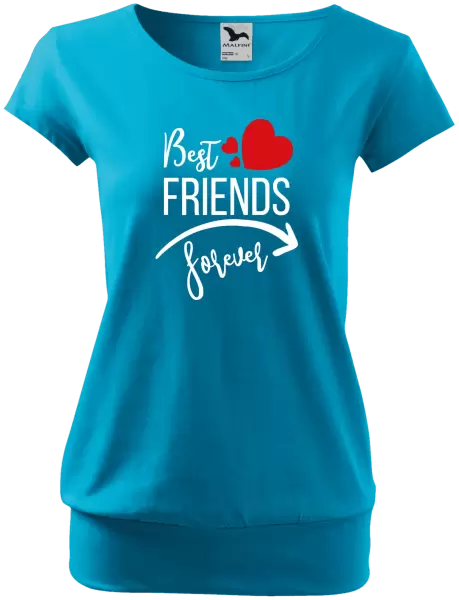 Dámské tričko Best friends forever srdce #1