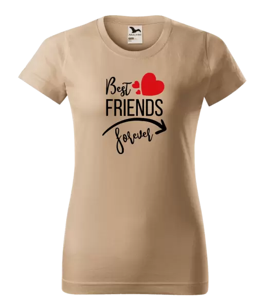 Dámské tričko Best friends forever srdce #1