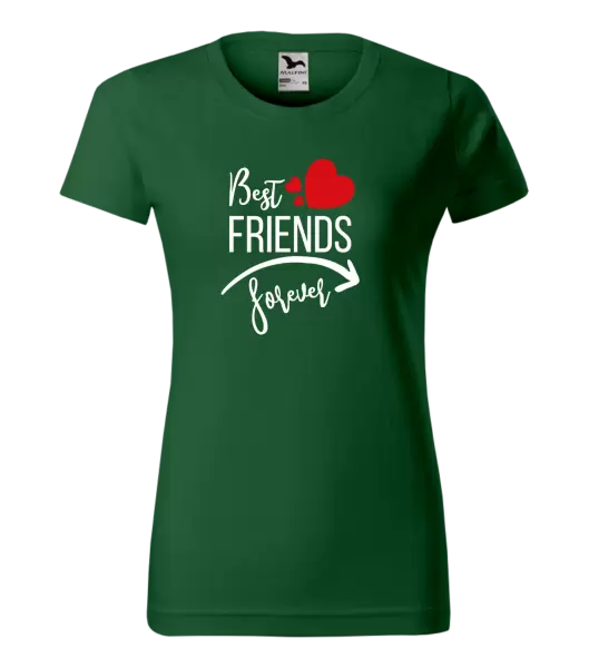 Dámské tričko Best friends forever srdce #1