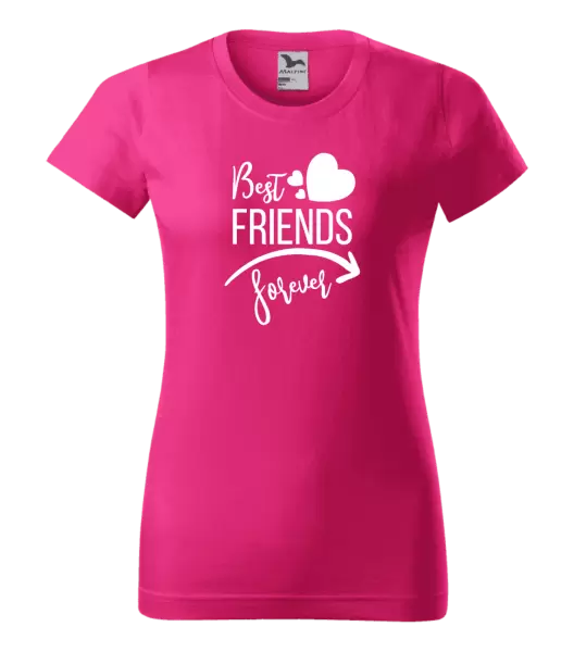 Dámské tričko Best friends forever srdce #1