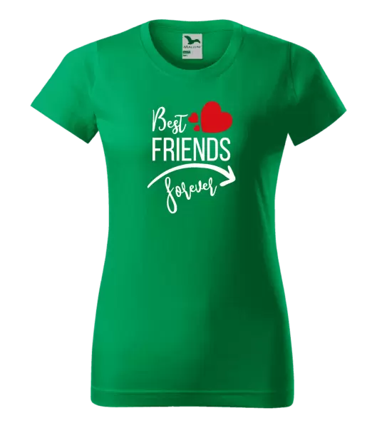 Dámské tričko Best friends forever srdce #1