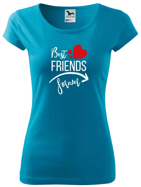 Dámske tričko Best friends forever srdce #1