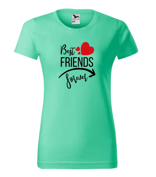 Dámské tričko Best friends forever srdce #1