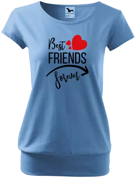 Dámske tričko Best friends forever srdce #1