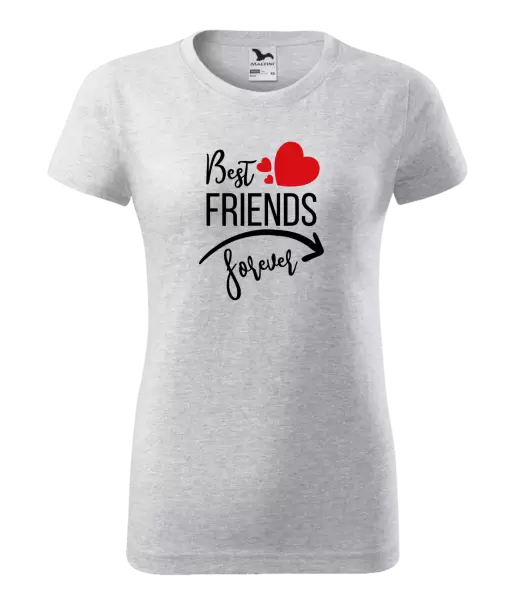 Dámské tričko Best friends forever srdce #1
