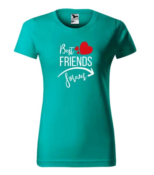 Dámské tričko Best friends forever srdce #1
