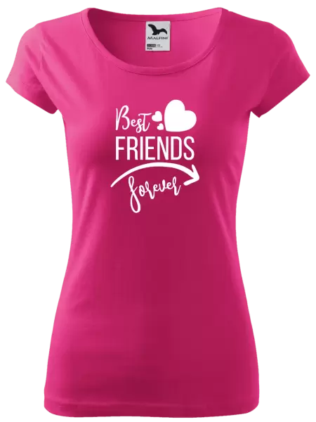 Dámské tričko Best friends forever srdce #1