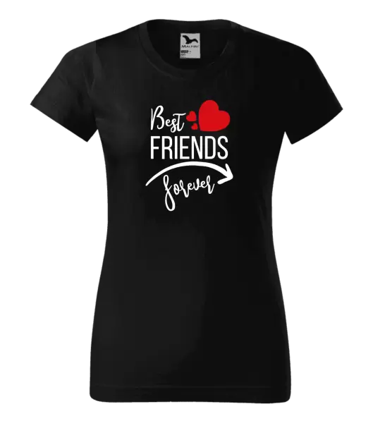 Dámské tričko Best friends forever srdce #1