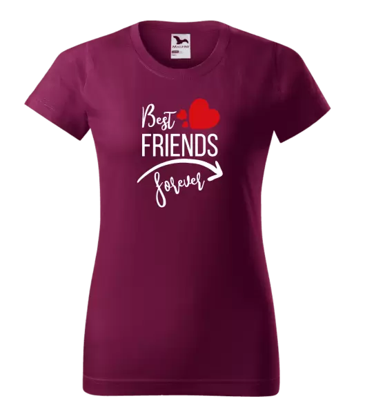 Dámské tričko Best friends forever srdce #1