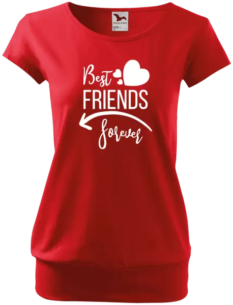 Dámské tričko Best friends forever srdce #2