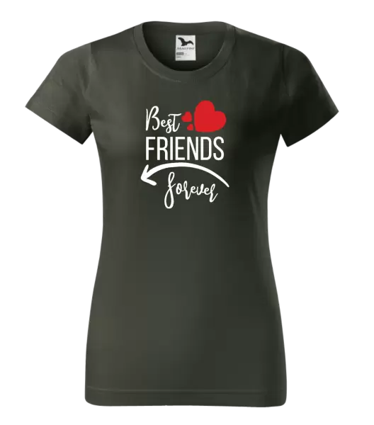 Dámské tričko Best friends forever srdce #2