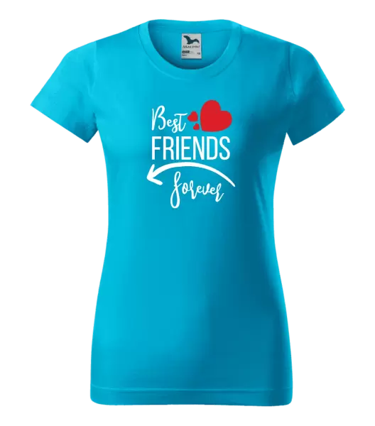 Dámské tričko Best friends forever srdce #2