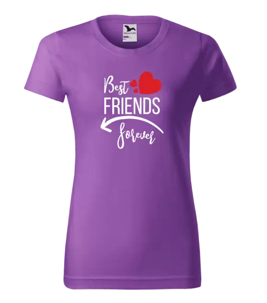 Dámské tričko Best friends forever srdce #2