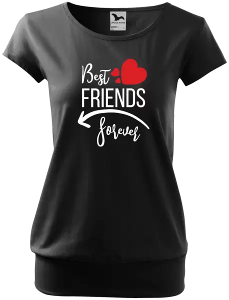Dámské tričko Best friends forever srdce #2
