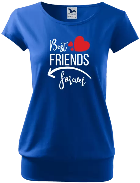 Dámské tričko Best friends forever srdce #2
