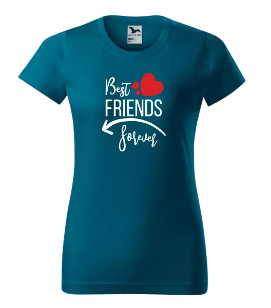Dámské tričko Best friends forever srdce #2