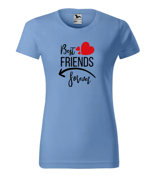 Dámské tričko Best friends forever srdce #2