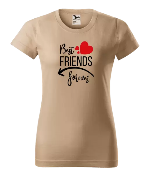 Dámské tričko Best friends forever srdce #2
