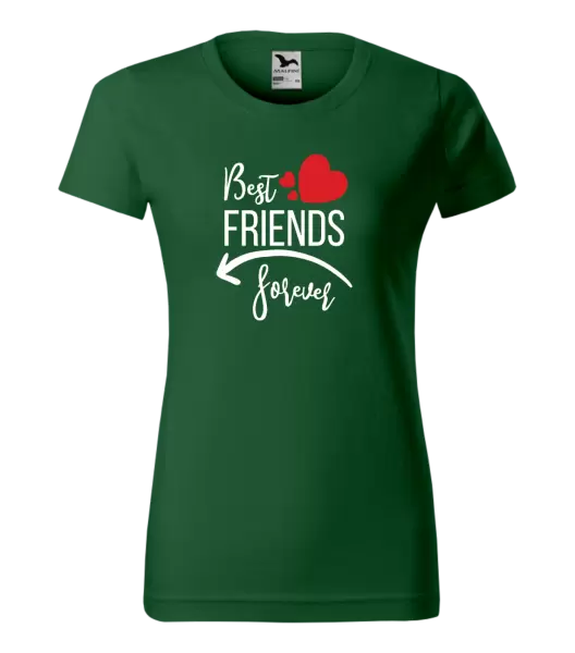 Dámské tričko Best friends forever srdce #2