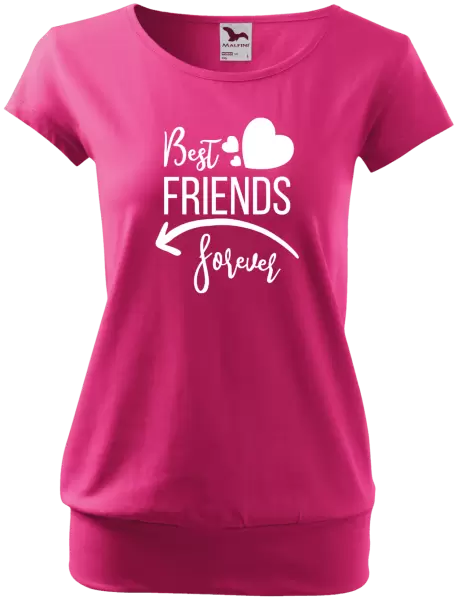 Dámské tričko Best friends forever srdce #2