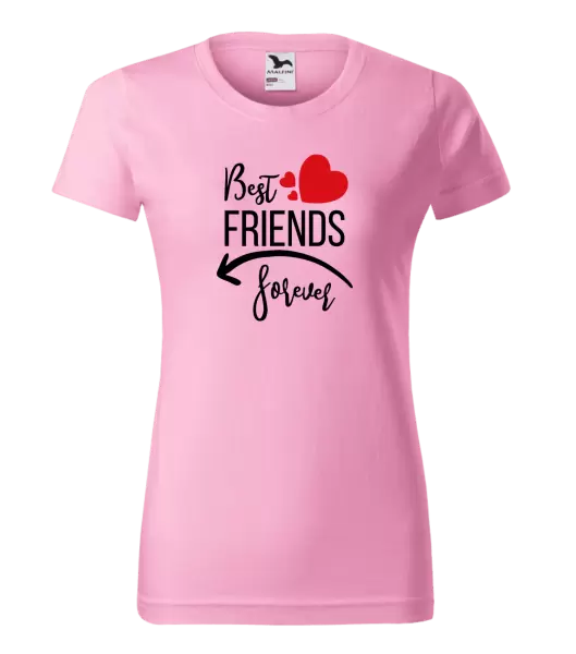 Dámské tričko Best friends forever srdce #2