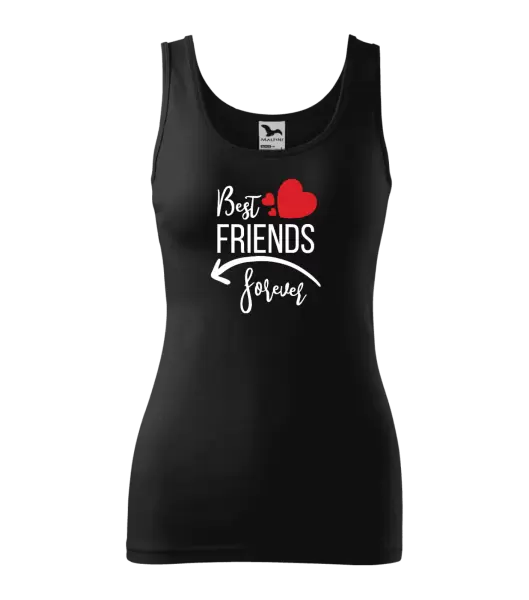 Dámské tílko Best friends forever srdce #2