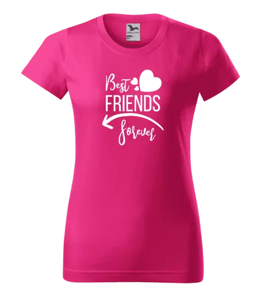 Dámské tričko Best friends forever srdce #2