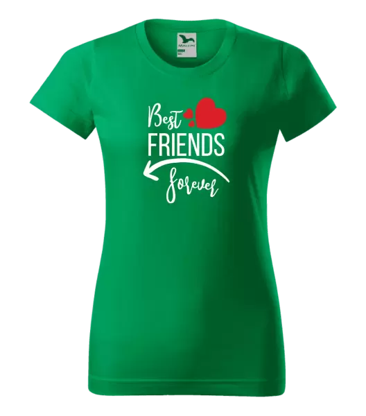 Dámské tričko Best friends forever srdce #2