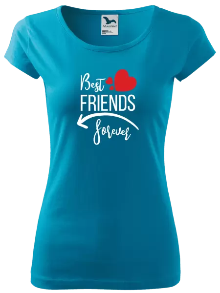 Dámské tričko Best friends forever srdce #2