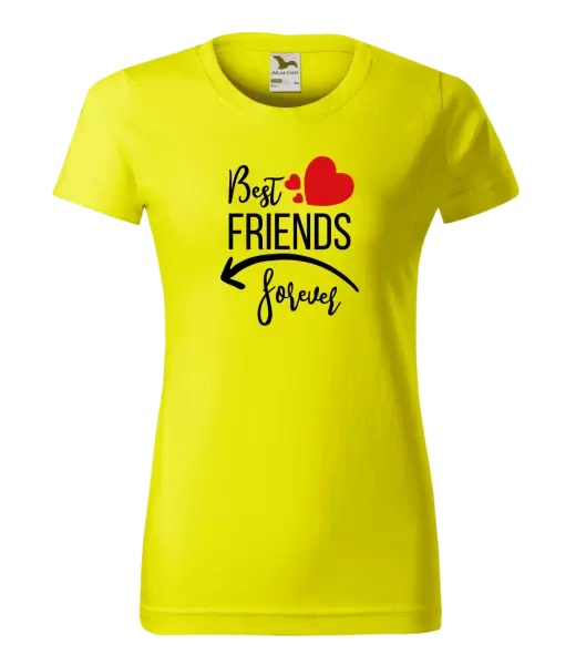 Dámské tričko Best friends forever srdce #2