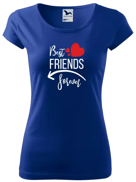 Dámske tričko Best friends forever srdce #2