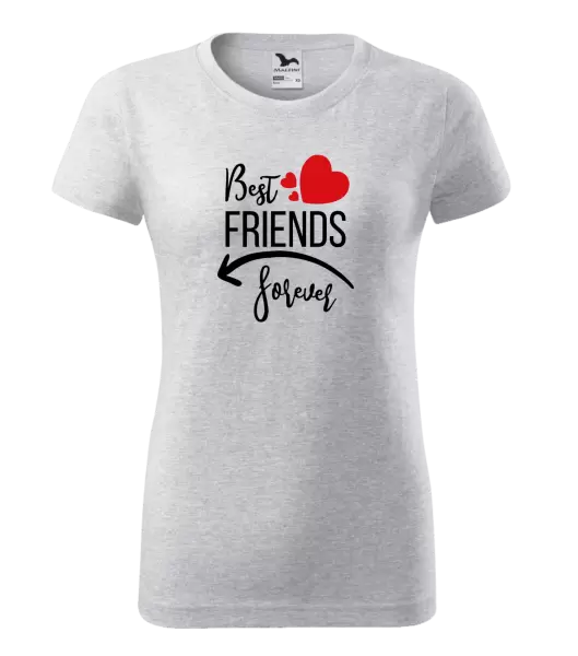 Dámské tričko Best friends forever srdce #2