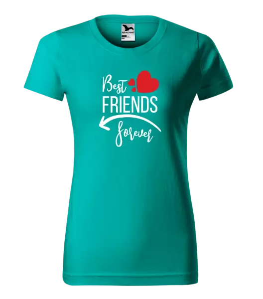 Dámské tričko Best friends forever srdce #2