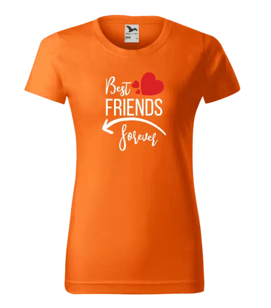Dámské tričko Best friends forever srdce #2