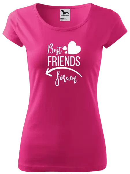 Dámské tričko Best friends forever srdce #2