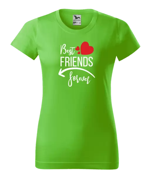 Dámské tričko Best friends forever srdce #2