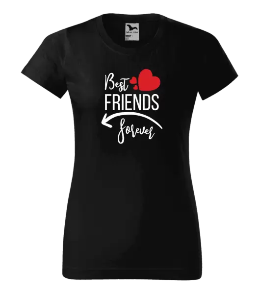 Dámské tričko Best friends forever srdce #2