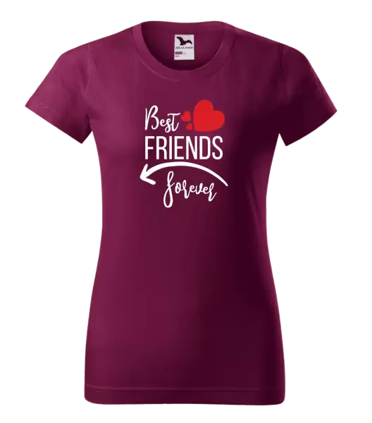 Dámske tričko Best friends forever srdce #2